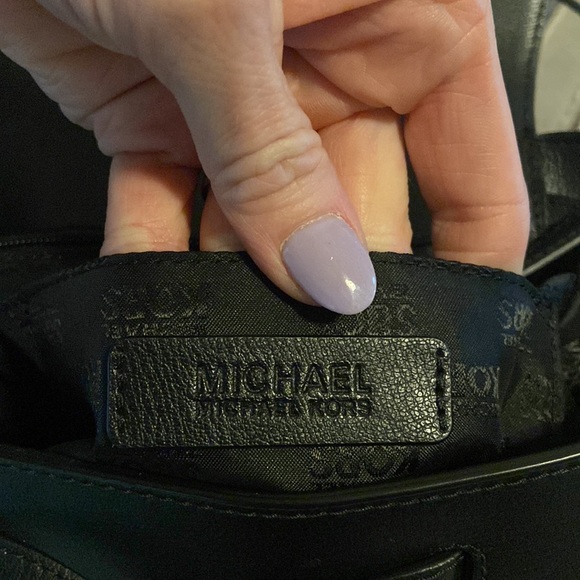 Michael Kors Black Backpack Leather Purse - Picture 3 of 4